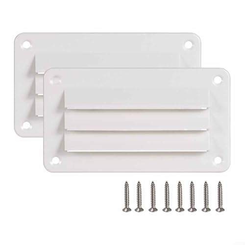 Set mit 2 Wohnmobil-Deckenlüftern für Boote und Küchen, leichtes ABS-Material mit Montageschrauben (weiß) von Springwillfly