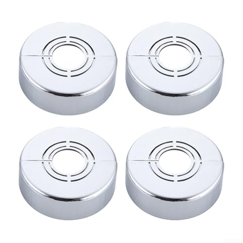 Set mit 4 dekorativen Abdeckungen für Duschventile zur Verbesserung des Badezimmers (Silber) von Springwillfly