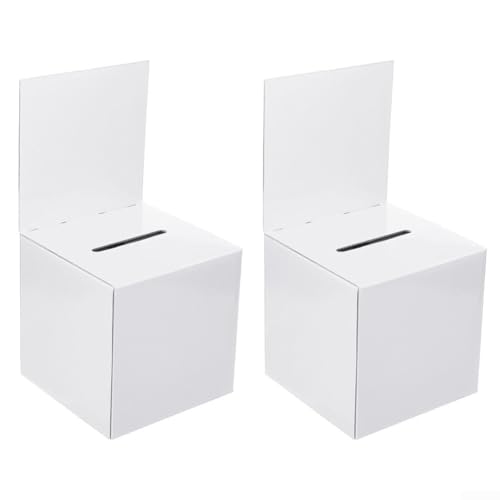 Set mit zwei Spendenboxen mit anpassbaren Kopfzeilen für die Sammlung wertvoller Gemeinschaft von Springwillfly