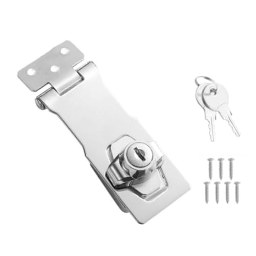Sichere, robuste Verriegelung und Klammer mit 2 Schlüsseln, Vorhängeschloss mit Nockenzylinderschloss für Schränke, Schuppen und Garagen (10,2 cm) von Springwillfly