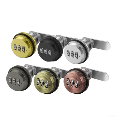 Sichern Sie Ihre Sachen mit einem 3-stelligen Zahlenschloss aus Zinklegierung für verschiedene Anwendungen (Rotbronze) von Springwillfly