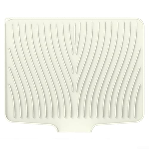 Silikon-Abtropfmatte mit offenem Ende für Wasserfilterung, erhöhter Neigung für schnelle Drainage, wärmeisolierend und rutschfestes Design für sicheres Trocknen des Geschirrs (40 x 33-3) von Springwillfly