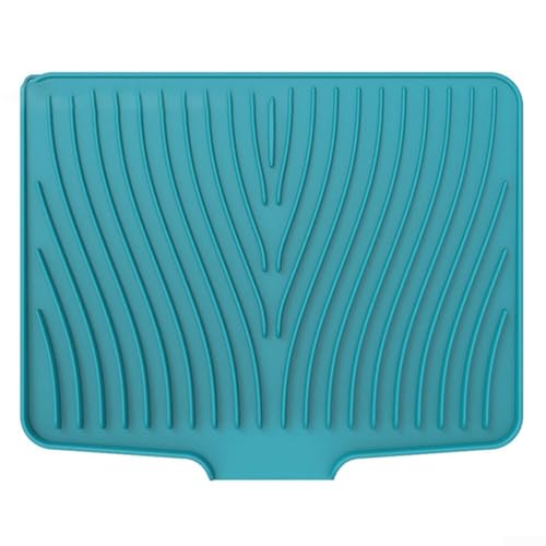 Silikon-Abtropfmatte mit offenem Ende für Wasserfilterung, erhöhter Neigung für schnelle Drainage, wärmeisolierend und rutschfestes Design für sicheres Trocknen des Geschirrs (40 x 33-4) von Springwillfly