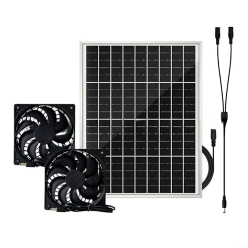 Springwillfly 15 W Solarventilator für Camping, Gewächshäuser und Tierheime (Doppelventilator) von Springwillfly