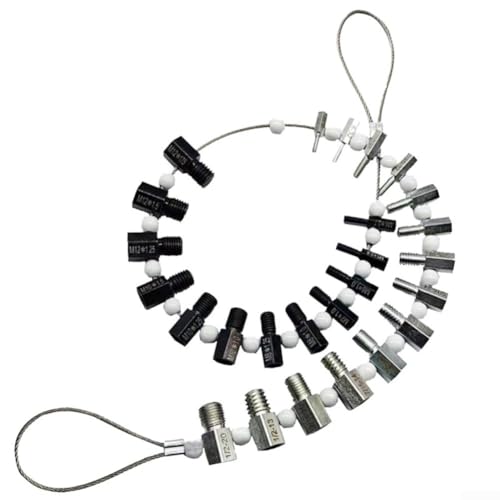 Springwillfly 26-teiliges Gewindelehre-Set Außengewinde Identifier Mutter Schraube Inspektionslehre metrisch Zoll Edelstahl Handwerkzeug von Springwillfly
