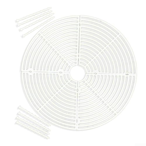 Springwillfly 4 x Blumentopf-Abdeckungen, effektiver Netzschutz für Bodenschutz und verbesserte Entwässerung in Gärten (weiß) von Springwillfly