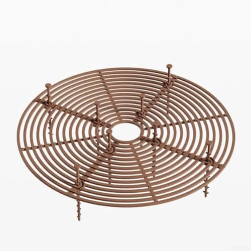 Springwillfly 4 x Blumentopf-Abdeckungen, effektives Netz-Schild für Bodenschutz und verbesserte Entwässerung in Gärten (braun) von Springwillfly