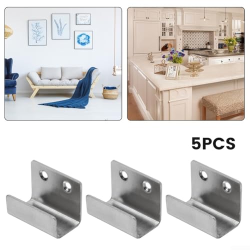 Springwillfly 5 x flache Edelstahl-Haken für Keramikfliesen und Werbetafel-Displays mit U-Form und versenkten Schraubenlöchern für saubere Installation (M) von Springwillfly