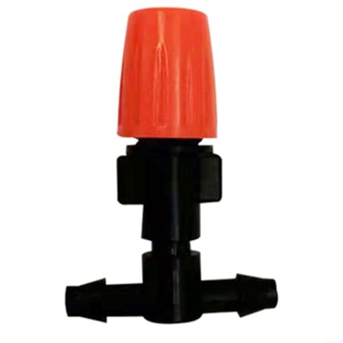 Springwillfly 50 Stück verstellbare Sprühdüsen, Tropfbewässerungssprinkler mit T-Verbindungen für Gewächshaus, Garten, Terrasse, Rasenbewässerungssystem (50 Stück) von Springwillfly