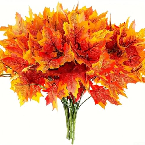 Springwillfly 6 künstliche Ahornblätter für Herbst- und Halloween-Dekoration, für Tischdekoration, Zuhause, Restaurant und Veranstaltungen Springwillfly 6 künstliche Ahornblätter für Herbst- und Halloween-Dekoration, für Tischdekoration, Zuhause, Restaurant und Veranstaltungen von Springwillfly