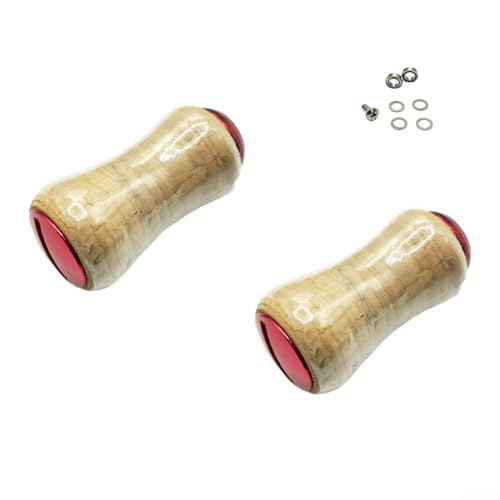 Springwillfly Angelrolle Knauf Korken für TATULA Serie Aluminiumlegierung Kork Griff DIY Modifikationsset 40 x 21 mm 5,6 g (2 Stück rot) von Springwillfly