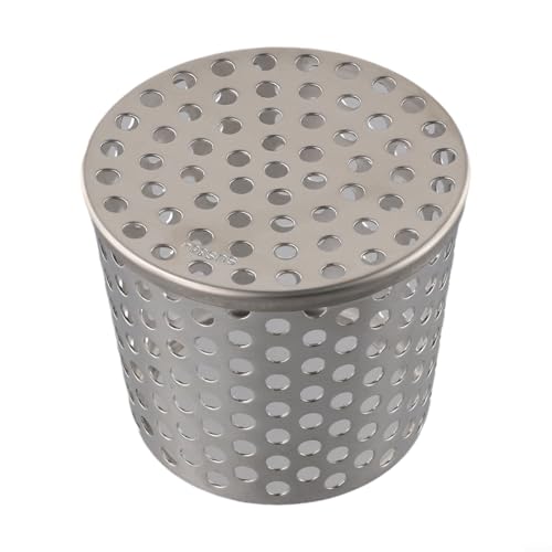 Springwillfly Anti-blockierende Bodenablauf-Abdeckung, 304 Edelstahl, Dachsieb mit glattem Rand, für Balkon, Garten, Außenablauf (83 mm) von Springwillfly