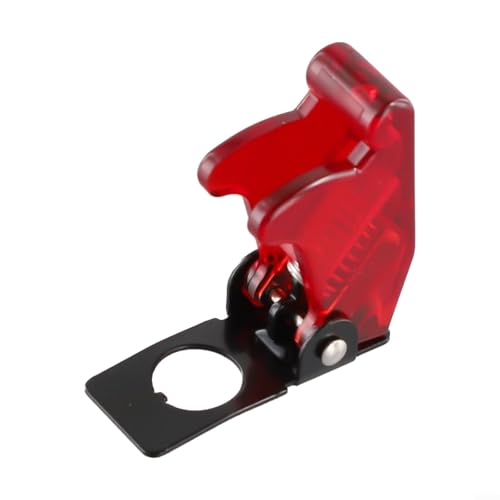 Springwillfly Auto-Armaturenbrett-LED-Kippschalter-Abdeckung, 12 V Raketen-Flugzeug-Schutzhülle, 12 mm, Federflugzeug-Design (transparent-rot) von Springwillfly