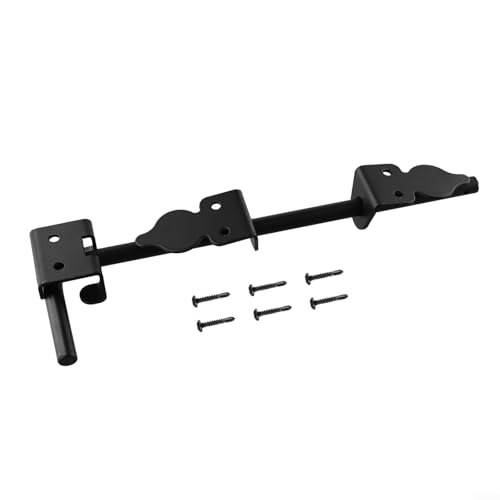 Springwillfly Cane Bolt Gate Drop Rod 12 Inch Cane Bolt Gate Drop Rod Black Steel Fence With 6 Self-drill Screws For Wood Iron Doors Springwillfly Cane Bolt Gate Drop Rod 12 Inch Cane Bolt Gate Drop Rod Black Steel Fence With 6 Self-drill Screws For Wood Iron Doors von Springwillfly