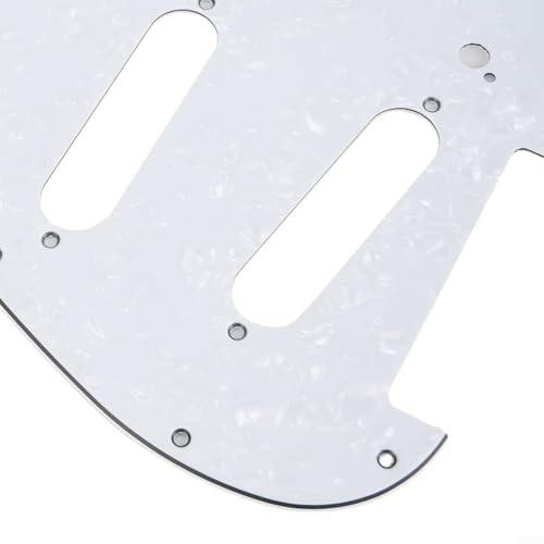 Springwillfly Celluloid E-Gitarren-Schlagbrett mit 11 Befestigungslöchern, unverzichtbares Zubehör für Musiker (weiße Perle) von Springwillfly