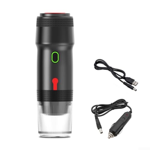 Springwillfly Diese tragbare elektrische Kaffeemaschine ist ideal für schnelles Aufbrühen im Freien oder zu Hause (Schwarz B) von Springwillfly
