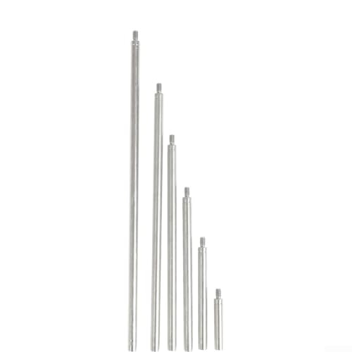 Springwillfly Digitale Blinkerverlängerung Stem Rod Set 6 Stück Edelstahl Messwerkzeug für Messuhr mit Aufbewahrungskoffer M2,5 Gewinde 2,5 cm - 15,2 cm Länge von Springwillfly