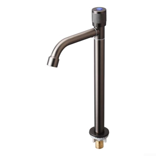 Springwillfly Edelstahl-Kaltwasserarmatur mit drehbarem Auslauf, Küchenarmatur mit herausziehbarem Sprühkopf, Edelstahl-Küchenspüle Wasserhahn (L grau) von Springwillfly
