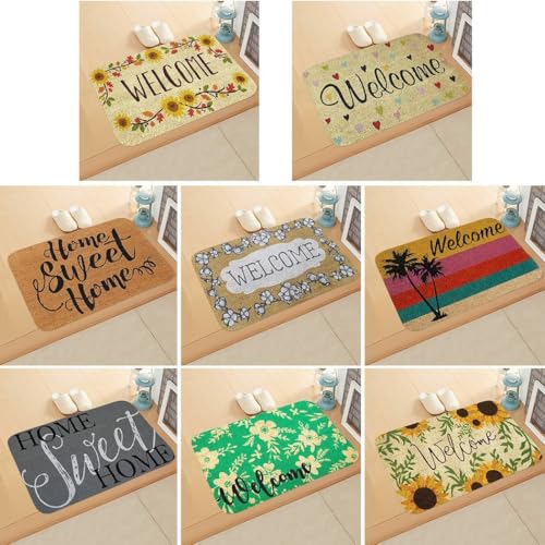 Springwillfly Einzigartige handbemalte Fußmatte, weiche, rutschfeste Flanellmatte für drinnen und draußen, 40 x 60 cm (4) von Springwillfly