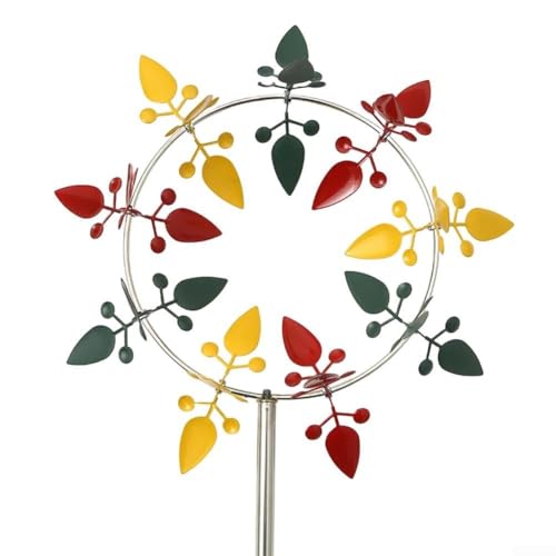 Springwillfly Garten Wind Spinner, Windskulptur Garten Pfahl Hof Windmühle Metall Windmühle Kunst für Garten Dekor 360 Grad drehbar Yard Spinner Dekorative Blumen Springwillfly Garten Wind Spinner, Windskulptur Garten Pfahl Hof Windmühle Metall Windmühle Kunst für Garten Dekor 360 Grad drehbar Yard Spinner Dekorative Blumen von Springwillfly