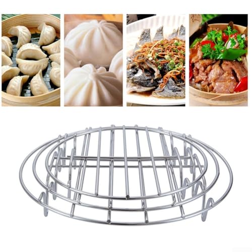 Springwillfly Grillrost Topf Dampfgarer Rack Edelstahl Topfzubehör zum Kochen Kühlen Dämpfen (22,9 cm) von Springwillfly