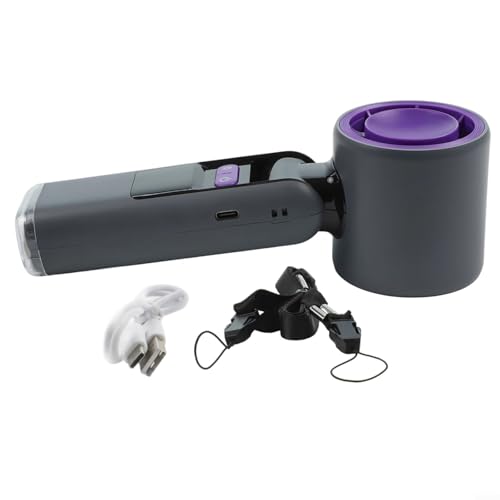 Springwillfly Ice Cool Mini-USB-Ventilator, tragbar, digitales Display, mit 100 Geschwindigkeitsstufen, für Outdoor, Camping, Reisen, Büro, Zuhause, Desktop (schwarz) von Springwillfly