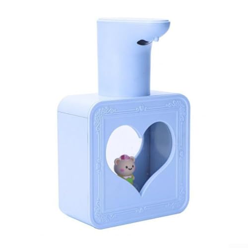 Springwillfly Intelligenter Schaumseifenspender zur Wandmontage, automatisch, wiederaufladbar, berührungslos, 400 ml, großes Fassungsvermögen (blau) von Springwillfly