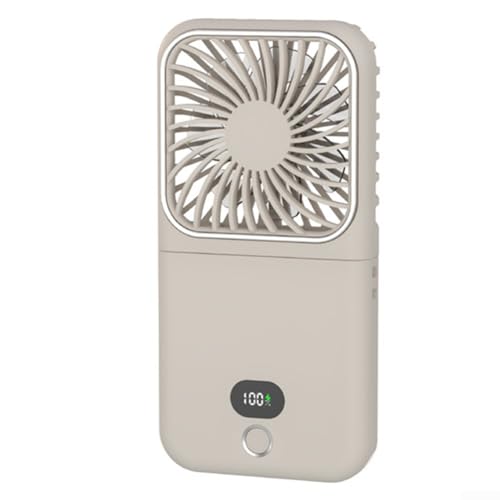Springwillfly Kompakter faltbarer Hänge-Ventilator mit USB-Ladefunktion, geeignet für Zuhause oder Erfrischung (Mandel) von Springwillfly