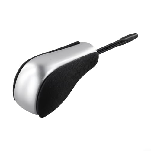 Springwillfly Leder-Schaltknaufhebel für BMW-Autos, sorgt für einen sicheren Sitz am Schalthebel Ihres Fahrzeugs (87 mm, Silber) von Springwillfly
