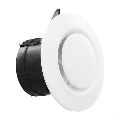 Springwillfly Lüftungsgitter-Abdeckung, Deckenluftzufuhr, verstellbarer Luftvolumen-Diffusor für Abgasgeräuschreduzierung, ABS (75 mm) von Springwillfly