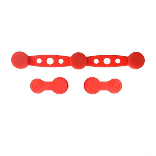 Springwillfly Magnetische Silikon-Schnallen-Set für Pergamentpapier – 4 Sets lange und kurze Schnallen, kompatibel mit allen Air Fryer Modellen (rot) von Springwillfly