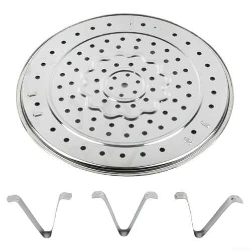 Springwillfly Mehrzweck-Dampfgarer aus Edelstahl, rund, 18–30 cm, mit 3 Füßen zum Kochen, Braten, Küchenwerkzeug (30 cm) von Springwillfly