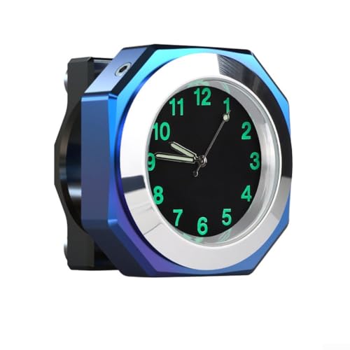 Springwillfly Motorrad Uhr Aluminiumlegierung wasserdichte Halterung für 22-28 mm Motorradlenker (blau) von Springwillfly