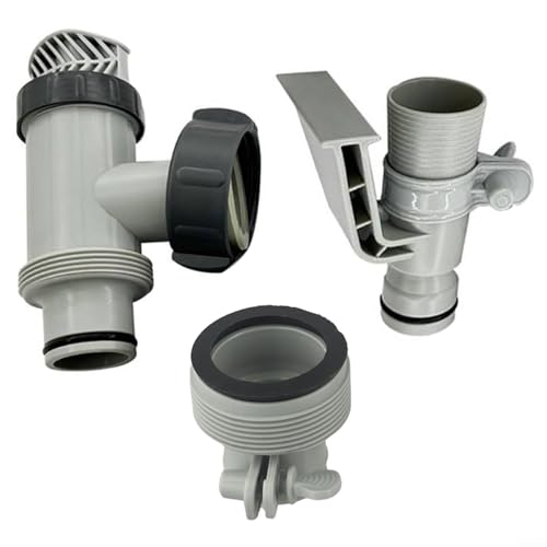 Springwillfly Pool-Ausrüstung, 3,2 - 3,8 cm, Typ B, Schlauchadapter, Kolbenventilsystem mit Montageklammern für Sandfilter (1 Set) von Springwillfly