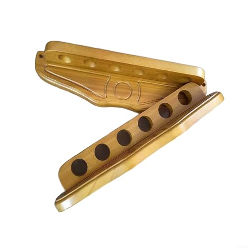 Springwillfly Pool-Halter, Wandhalterung, Queue-Halter, funktional, elegant, Billardqueue-Rack mit 6 Schlitzen, Aufbewahrungswand (gelb) von Springwillfly