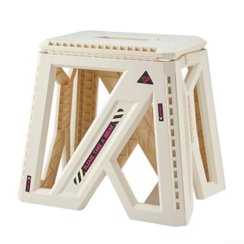 Springwillfly Praktischer, tragbarer Klapphocker für bequemes Sitzen während Ihrer Outdoor-Abenteuer (Milchweiß 2) von Springwillfly