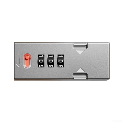 Springwillfly Schlüsselloses Zahlenkombinationsschloss für Schrank und Spind, verstellbar, 0–7 mm Länge, Zinklegierung, Grau von Springwillfly