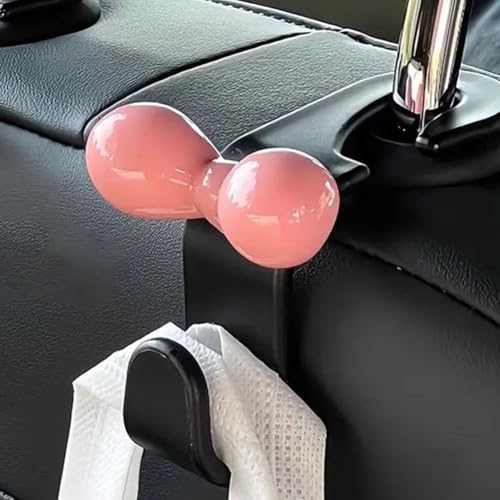 Springwillfly Set mit 2 Autositz-Haken mit Schleifen-Design zur Aufbewahrung im Auto, einfach an der Kopfstütze zu befestigen, ideal für die Organisation von Taschen, Regenschirmen und Zubehör in von Springwillfly