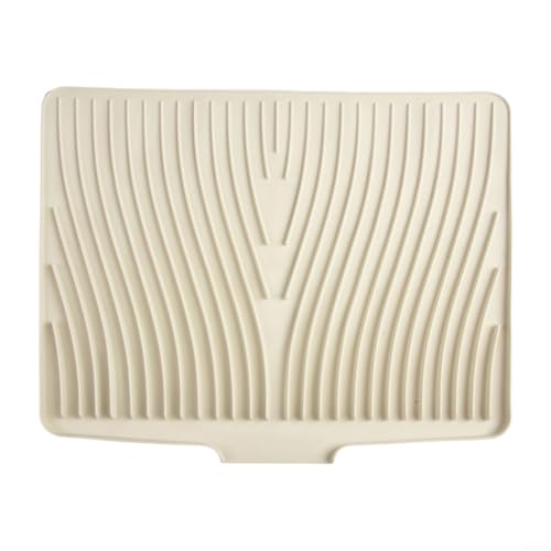 Springwillfly Silikon-Abtropfmatte für Geschirr, Töpfe, Gläser, Mehrzweck-Küchentheke, Abtropfgestell (Reisweiß) von Springwillfly