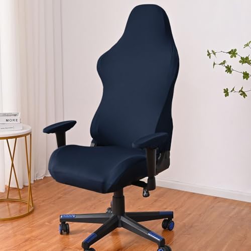 Springwillfly Stretch Chair Cover,Slipcovers Washable,Stretch Chair Cover, For Home Office Stylish Protector For Computer Armchair,(Dark Blue) von Springwillfly