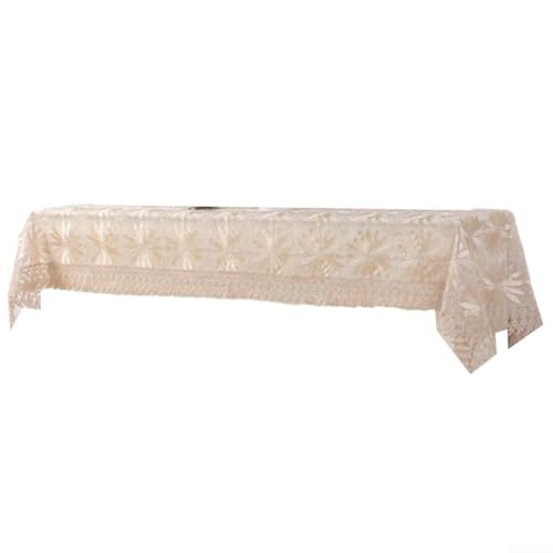 Springwillfly Tischdecke im nordischen Stil mit zarter Hohlstickerei und Blumenmotiven (75 x 200 cm) von Springwillfly