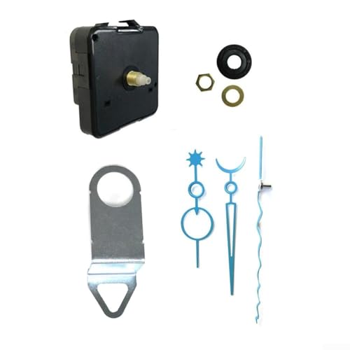 Springwillfly Uhrwerk-Set, mit Haken, 23,5 mm Schaft, 15 mm Gewinde, für Wanduhr-Reparatur-Ersatzteile (A) von Springwillfly