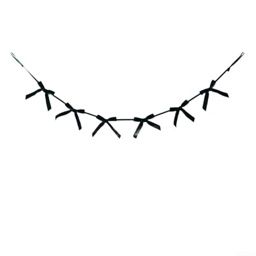 Springwillfly Weihnachtsbanner mit Samtschleife, 180 cm, Weihnachtsdekoration, Party, Zuhause, Festlich (dunkelgrün) von Springwillfly