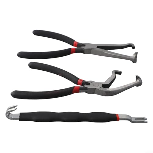 Springwillfly Werkzeug zum Entfernen von elektrischen Steckverbindern, 3 Zangen mit Handschuhen, 60° abgewinkelt und gerades Design für Autoreparatur Springwillfly Werkzeug zum Entfernen von elektrischen Steckverbindern, 3 Zangen mit Handschuhen, 60° abgewinkelt und gerades Design für Autoreparatur von Springwillfly