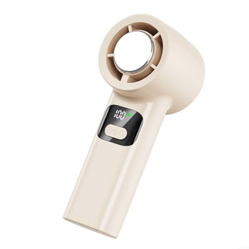 Springwillfly Wiederaufladbarer Turbo-Ventilator mit 100 Windstärken und leichtem Design, für Sommerabenteuer (beige) von Springwillfly