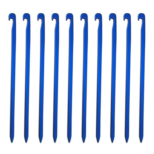 Strapazierfähig für Outdoor-Zeltheringe für Camping aus Aluminiumlegierung, entworfen, um sicheren Halt mit quadratischem Querschnitt zu bieten (blau) von Springwillfly