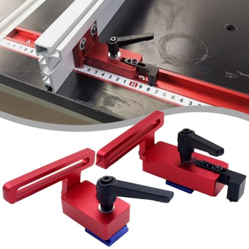 T-Schienenstopper für Holzbearbeitung Schütte Backer Gehrungsschiene Stop Werkzeug mit Aluminiumlegierung 6061 Konstruktion und abschließbarem Kork für präzises Schneiden (Typ45) von Springwillfly