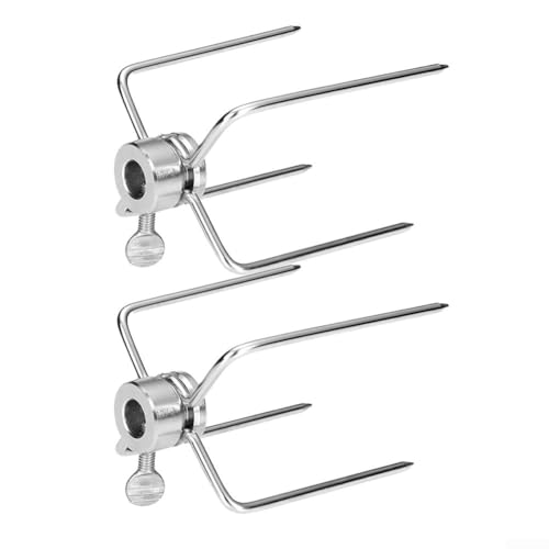 The BBQ Companion Robuste und zuverlässige Edelstahl-Drehspießklemmen (2er-Set) von Springwillfly