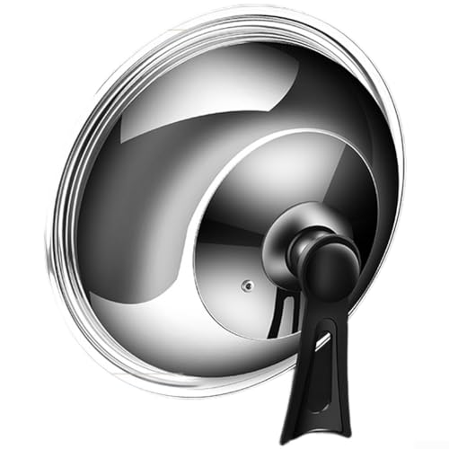 Topfdeckel aus gehärtetem Glas mit Edelstahl-Konstruktion, Ständer-Design für Sauberkeit der Arbeitsplatte, hitzebeständiges Material mit sicherem Rand für bessere Kochergebnisse (32 cm) von Springwillfly