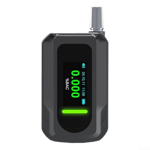 Tragbarer elektrochemischer Alkoholtester D2000 mit Brennstoffzellensensor und wiederaufladbarem Typ C-Akku, mit Dual-Core-Prozessor und sturzsicherem, staubdichtem Design von Springwillfly